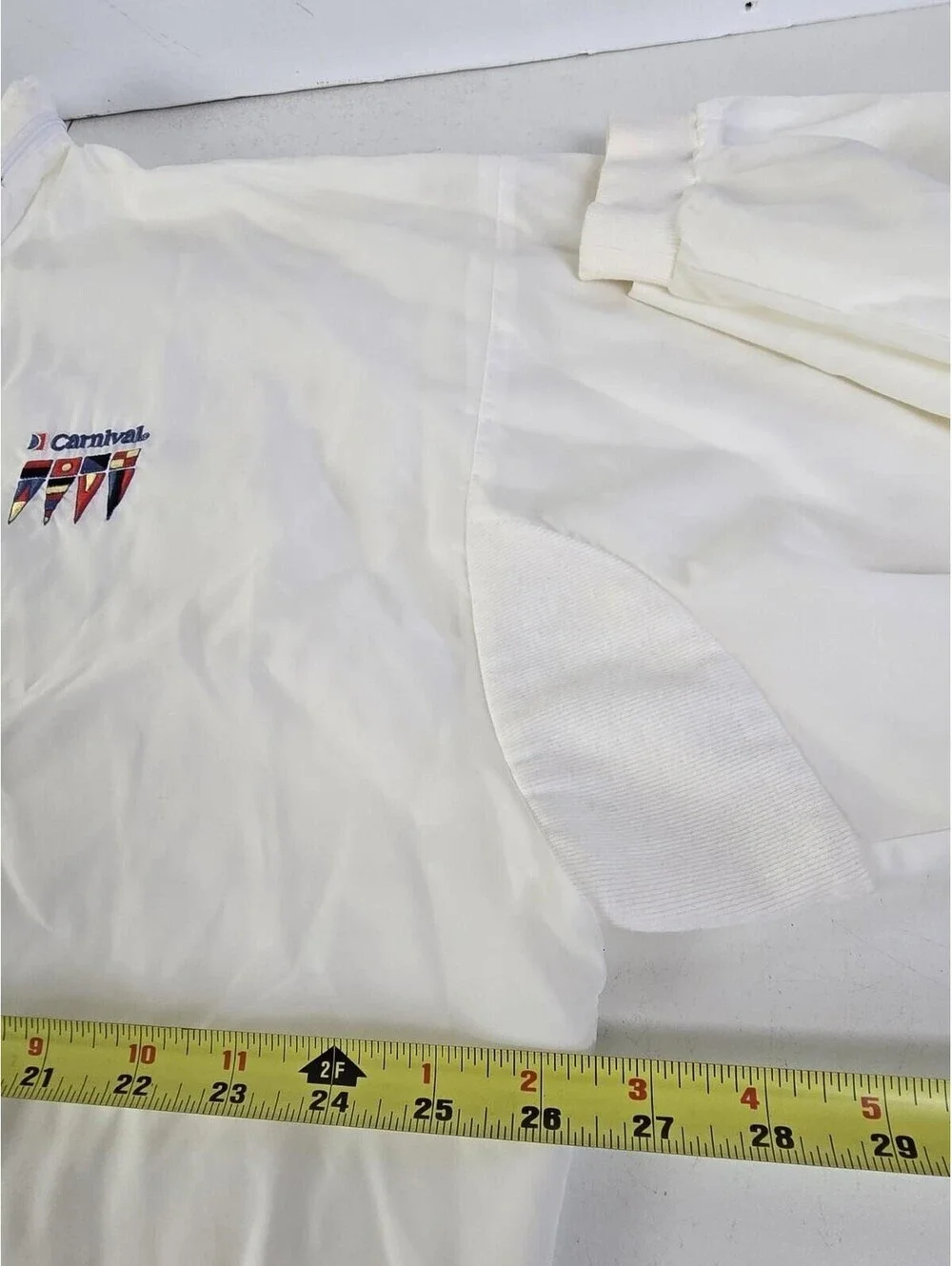 VTG Carnival Cruise Lines XL Windbreaker Jacket Nautical Nylon Zip Hood NOS
